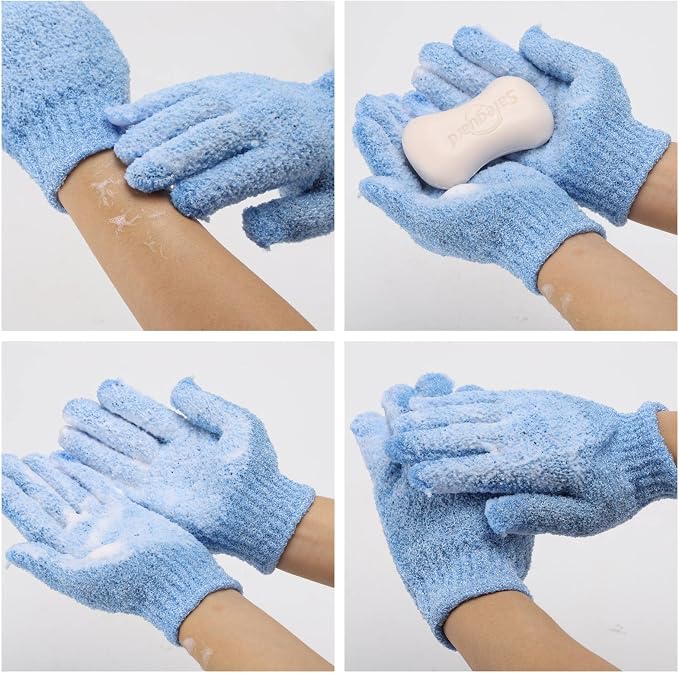 BTYMS 24 Pcs Shower Exfoliating Gloves Hand Exfoliating Glove Body Scrubber - Image 6