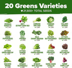 HOME GROWN 20 Variety Lettuce Seeds 21, 700+ Bulk Pack Heirloom Non-GMO - Image 2