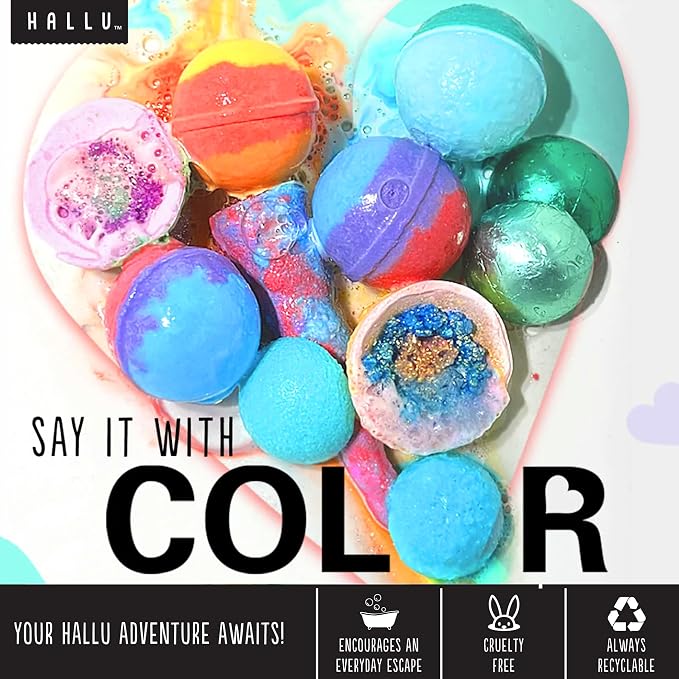 Hallu Unicorn Large Bath Bomb, Mango Peach and Vanilla Scent, 140 g - Image 7
