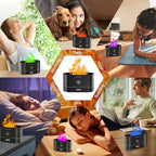 Flame Essential Oil Diffuser, Upgrade 7 Colour Lights Aromatherapy Diffuser - Image 7
