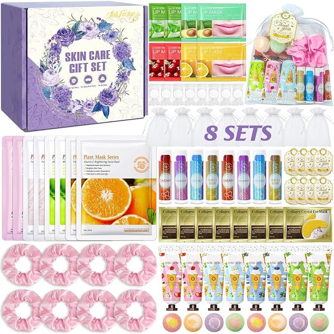 80PCS Spa Party Favors, Include Face Masks, Lip Balm, Hand Cream, Under Eye by Unknown