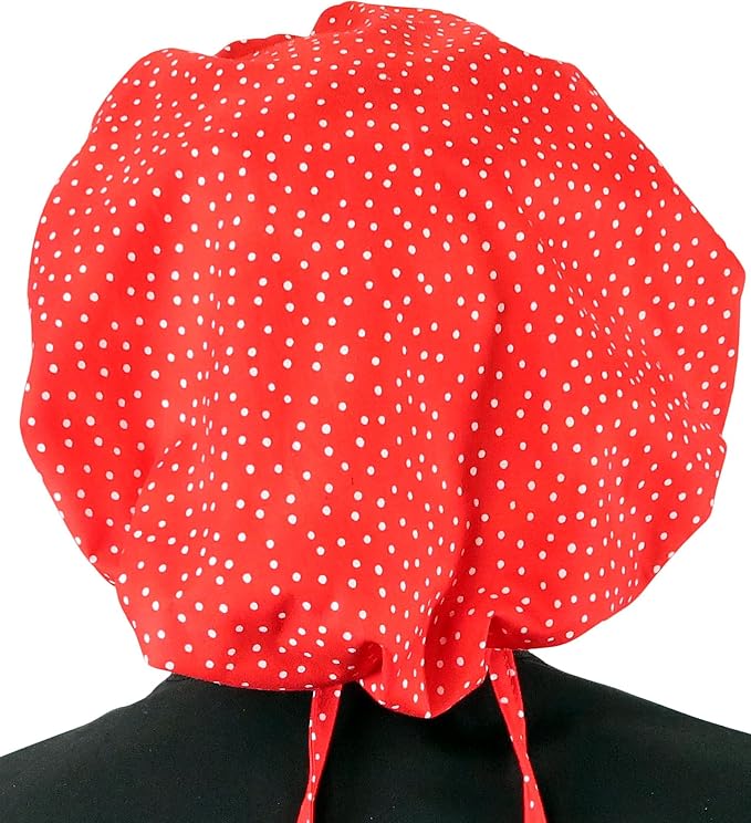 Sparkling EARTH Banded Bouffant Surgical Scrub Ponytail Working Caps and - Image 4