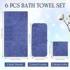 Peryiter Oversized Bath Towels Set of 6 - Image 2