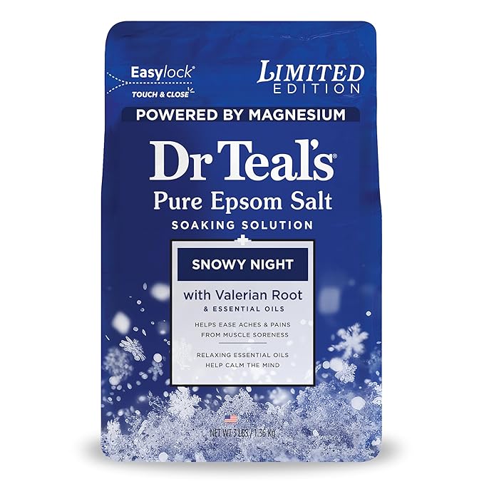 Dr Teal's Epsom Salt Magnesium Soak, Snowy Night, 3 lbs by DrTeals