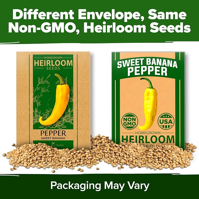 HOME GROWN Banana Pepper Seeds 94+ Heirloom Non GMO Seeds - Image 9