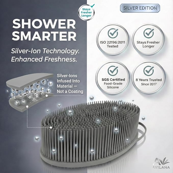 Avilana Silver Edition Exfoliating Body Scrubber - Image 3