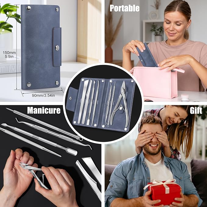 7-Piece Ingrown Toenail Treatment Set, Professional Stainless Steel Ingrown - Image 8