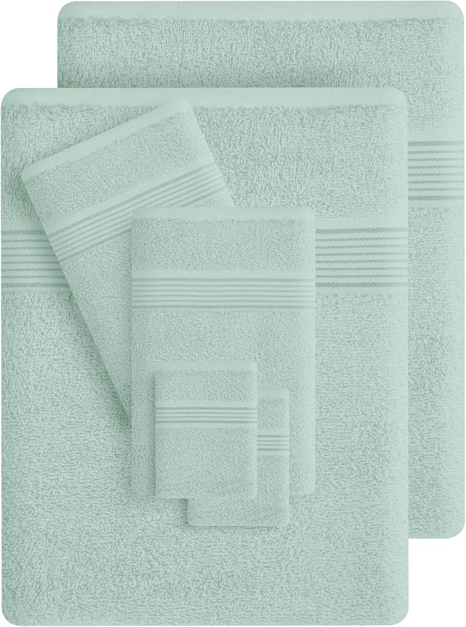Belizzi Home 100% Cotton Towel Set, Contains 6 Soft Bath Towel, 6 Hand Towels - Image 3