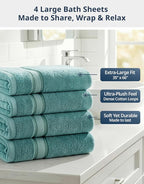 LANE LINEN 100% Pure Cotton Bath Sheets - Image 4