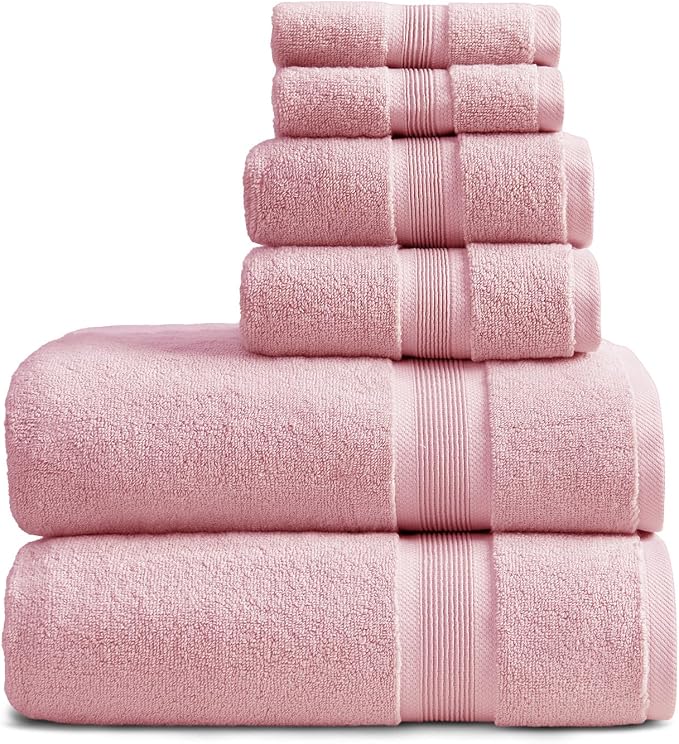 Springtree Home Luxury Bamboo Rayon Bath Towel Set 6 Piece Set | 35% Bamboo by SpringtreeHome