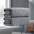 Hailea Grey Hand Towels Set 16x31 Inches, Soft Microfibers Bathroom Towel Set 2 by Hailea