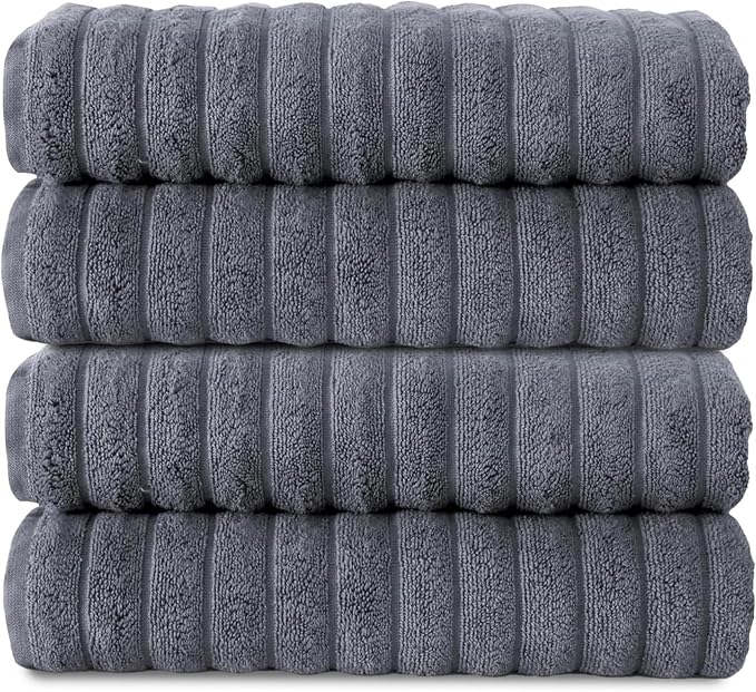 Classic Turkish Towels CTT Premium 4 Pack Bath Towels Set, Made by ClassicTurkishTowels