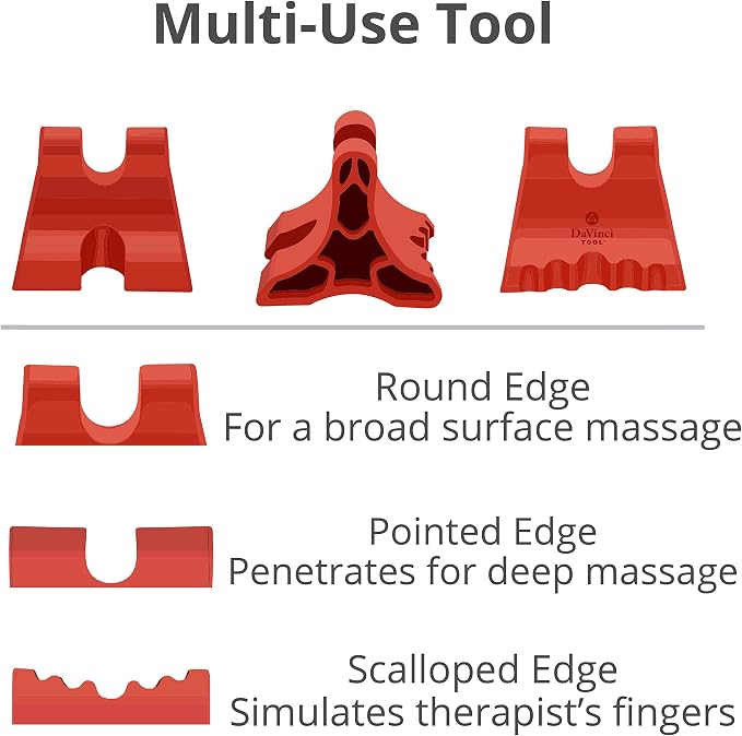 Body Back Davinci Tool -USA Made- Hard Rubber Neck Tension Relief & Pressure - Image 6