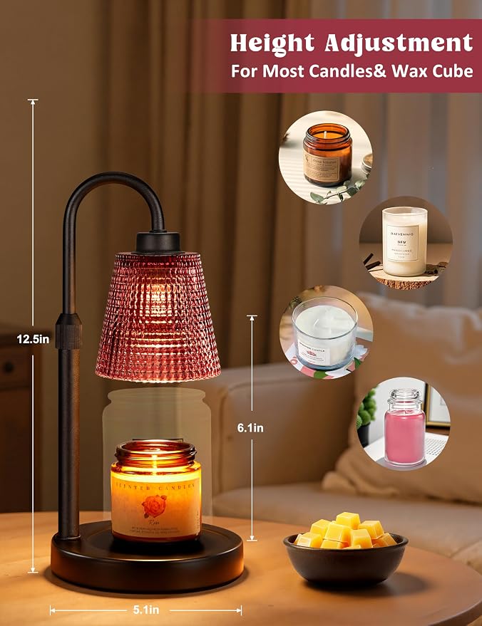 Innqoo Pomegranate Red Candle Warmer Lamp - Image 3