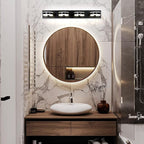 LED Bathroom Light Fixtures, 33inch Black Vanity Lights, Modern 4 Light Acrylic - Image 7