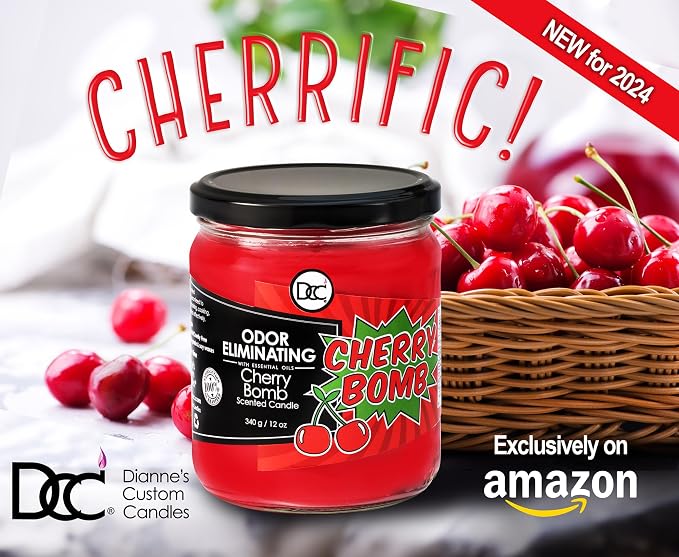 Cherry Bomb Odor Eliminating Highly Fragranced Candle - Image 5