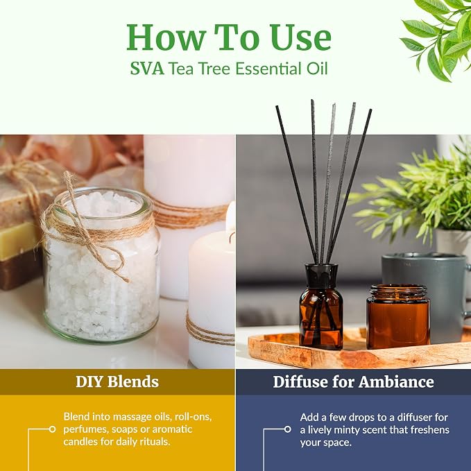 SVA Tea Tree Essential Oil – 1 Fl Oz – 100% Natural Tea Tree Oil - Image 6