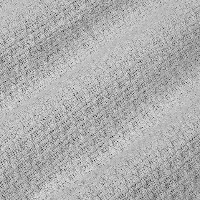 Sweet Home Collection 100% Fine Cotton Blanket Luxurious Weave Stylish Design - Image 3