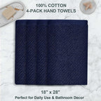 VOOVA & MOVAS Bathroom Hand Towels Set of 4, Towel Gift Set - Image 4