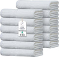 Commercial Bulk Pack of 12 Large Bath Towels – 100% Cotton Terry 24" x 50" – by TEXCRAFT