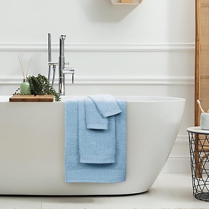 GLAMBURG 100% Cotton Ultra Soft 6 Pack Towel Set, Contains 2 Bath Towels 28x55 - Image 4