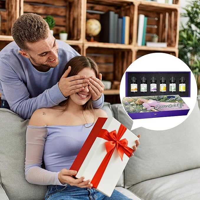 Lantixin Top 6 Essential Oils Set: Frankincense, Eucalyptus, Sweet Orange - Image 2