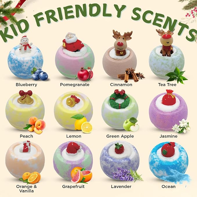 EvolutionUSA 12 Christmas Bath Bombs - Image 4