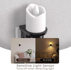 Flameless Candle Night Light, 3000K Warm White Candle Night Lights Plug into - Image 3