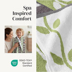 Modern Threads Natural Vine 6-Piece 100% Cotton Towel Set – Yarn Dyed Jacquard - Image 4