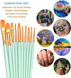 BOSOBO Paint Brushes Set, 4 Pack 40 Pcs Round Pointed Tip Paintbrushes Nylon - Image 3