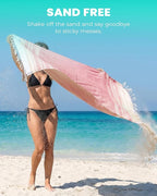 2 Packs Cotton Turkish Beach Towels Quick Dry Sand Free Soft Absorbent Extra - Image 3