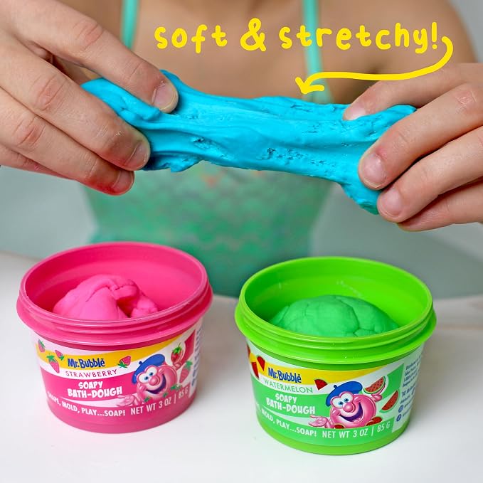Mr. Bubble Soapy Bath Dough, Three Assorted Colors and Scents - Image 9