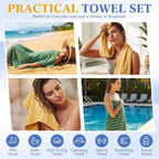 6 Pcs Large Bath Towels Set 28x55 Inch Soft Cotton Towels - Image 7