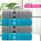 CASA COPENHAGEN X Line 4Pcs 100% Egyptian Cotton Designer Hand Towels Gift Set- - Image 2