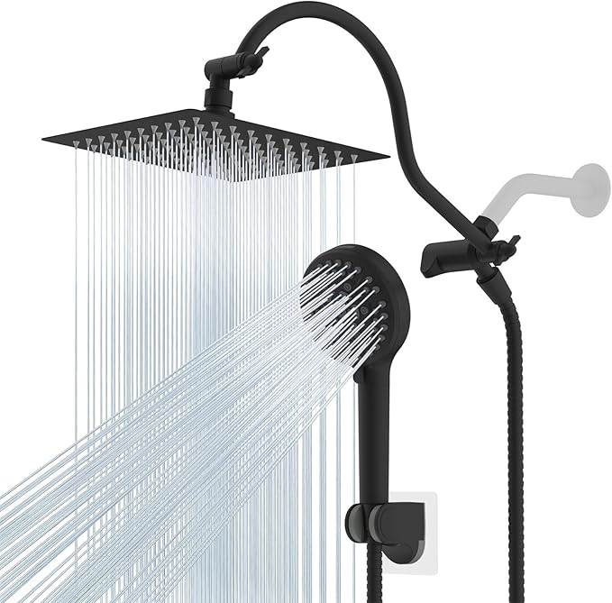 Hibbent All Metal CUPC Certified Shower Head, Handheld Showerhead Combo by Hibbent