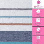 CASA COPENHAGEN White Bay 4Pcs 100% Egyptian Cotton Designer Hand Towels Gift - Image 4