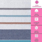 CASA COPENHAGEN White Bay 6Pcs 100% Egyptian Cotton Large Designer Towels Gift - Image 4