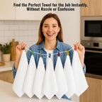Flour Sack Towels| Tea Towel for Crafts| Kitchen Towels Cotton Blank Towel for - Image 5