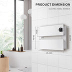 K&KALONZO Electric Towel Warmer, 18.35" W x 14.6" H Wall-Mounted Towel Heater - Image 7