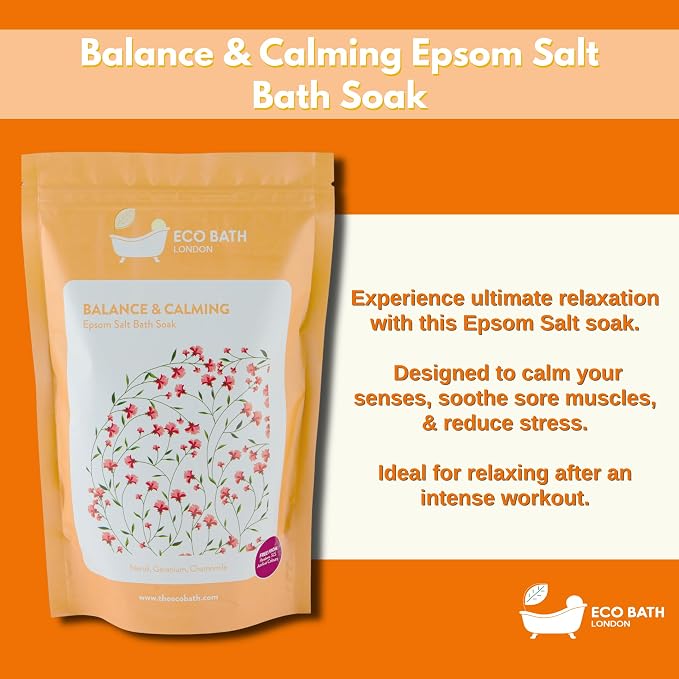 Eco Bath London Balance and Calming Epsom Salt Bath Soak – Pouch 2.2 LB | Made - Image 2