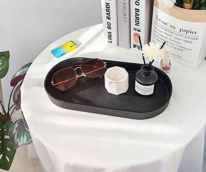 Black Small Tray, 3 Pack Oval Tray - Image 4