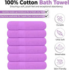 KAHAF COLLECTION 6 Pack Bath Towels Set 100% Ring Spun Cotton, Lightweight - Image 3