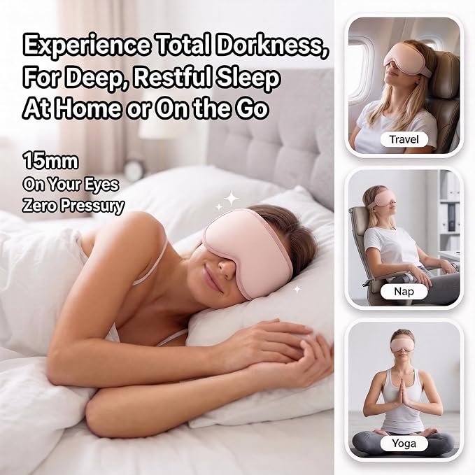 3D Blackout Cooling Gel Eye Mask: 6oz Weighted Cold Compress, Deep Relaxation & - Image 7