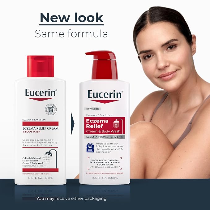 Eucerin Eczema Relief Cream Body Wash, Eczema Body Wash - Image 2