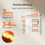 Towel Warmer with Built-in Timer Bathroom Wall Mounted Bath Towel Heater - Image 5