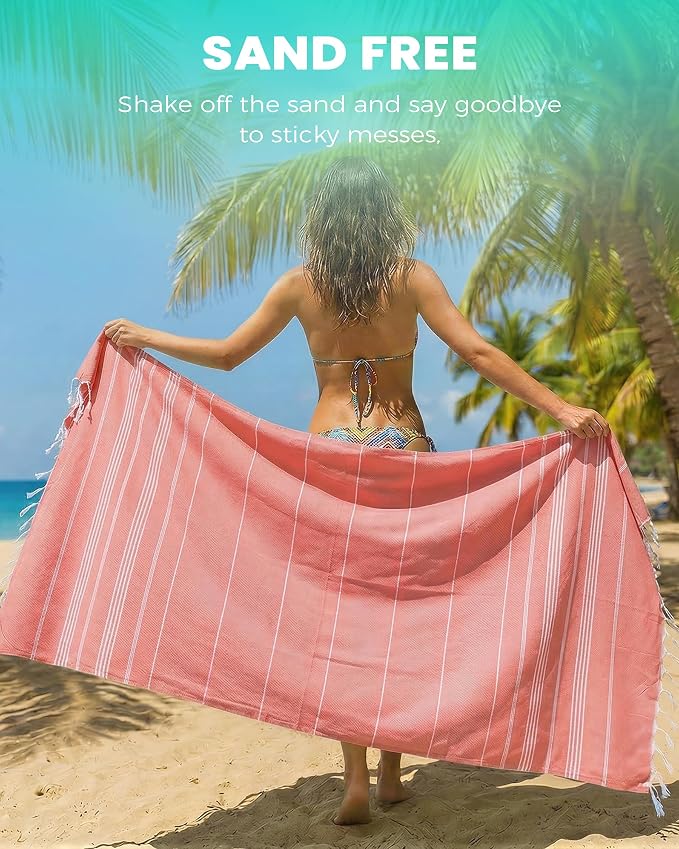 4 Packs Turkish Beach Towels Gym Towel Camping Blanket Xl Large Big Size - Image 3
