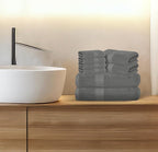 Avalon Towels Luxury 8 Piece Grey Towels Set, 2 Bath Towels, 2 Hand Towels and - Image 6