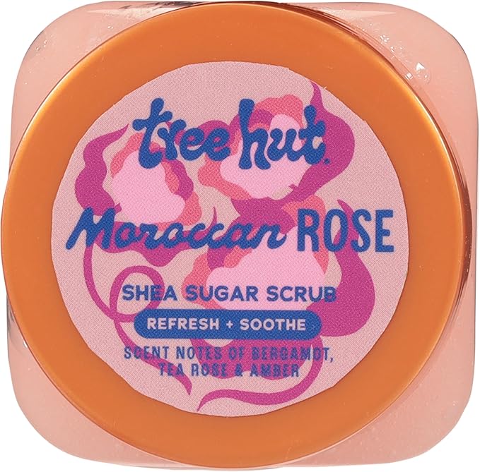 Tree Hut Mini Moroccan Rose Shea Sugar Scrub, Exfoliating Body Scrub, Travel - Image 2