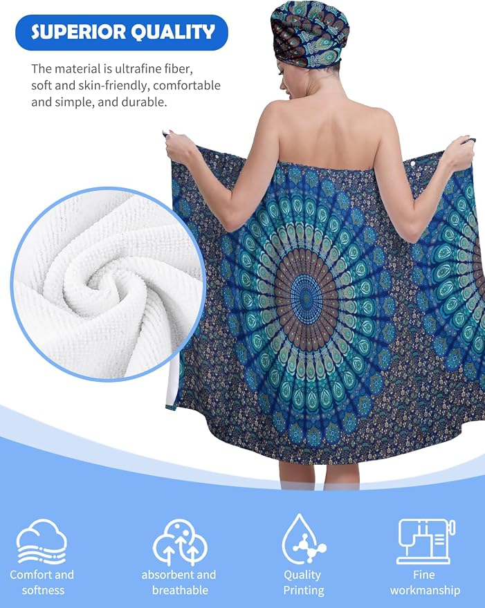Women's Spa Bath Towel Wrap Set - Image 9