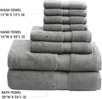 Madison Park 800GSM Bathroom Towel Set of 8 100% Cotton Bath Towel Set - Image 4